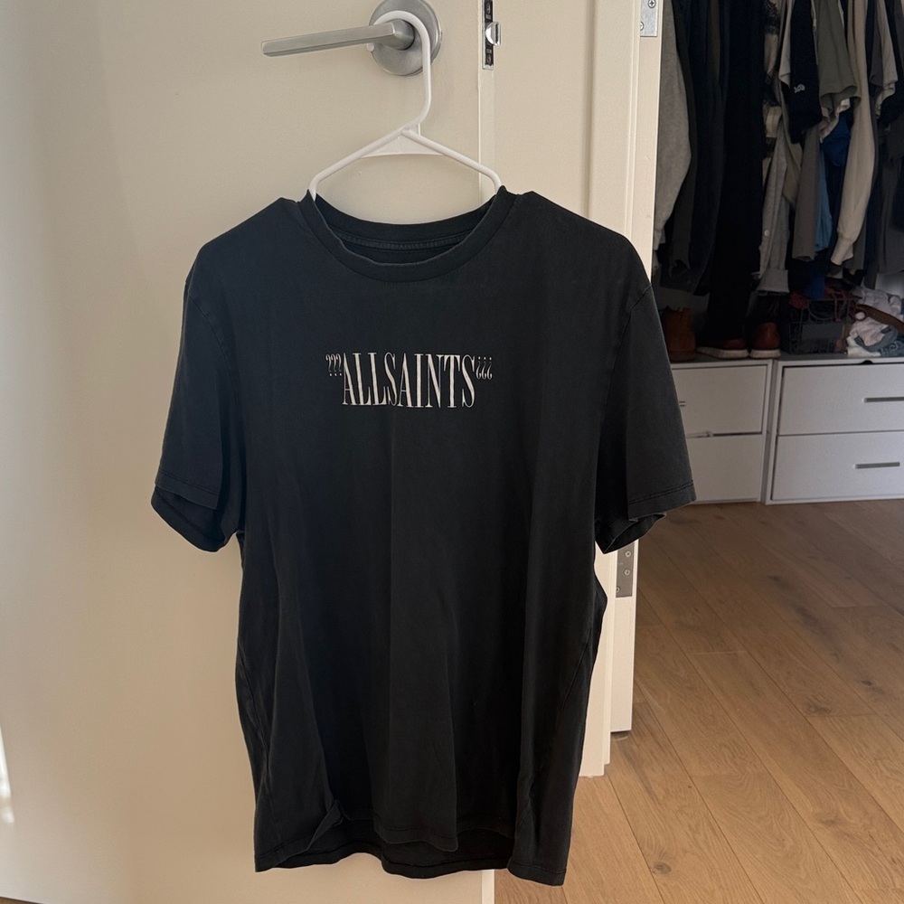 All Saints Black Short Sleeve Tee